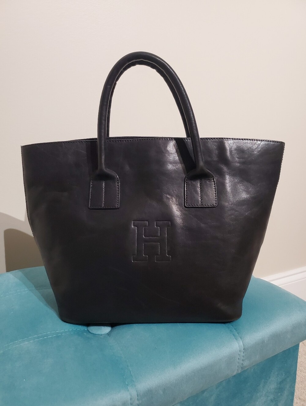 Hirofu - Elegant - Black - Leather - Tote Bag - Japanese Brand Made in Italy